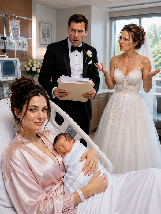 Two Hours After My Ex-Husband Said “I Do,” He Walked Into My Hospital Room With His New Bride Still Wearing Her Wedding Dress. I Had Just Given Birth to Our Daughter—but He Hadn’t Come to See Her. He Put an NDA in Front of Me and Said, “Sign it, and we can keep this quiet.” I Didn’t Argue. I Simply Looked at Him and Said, “You’re too late.” Ten Minutes Later, His Face Went Pale, His Bride Was Staring at Him in Disbelief—and the Papers He’d Been So Desperate for Me to Sign No Longer Mattered