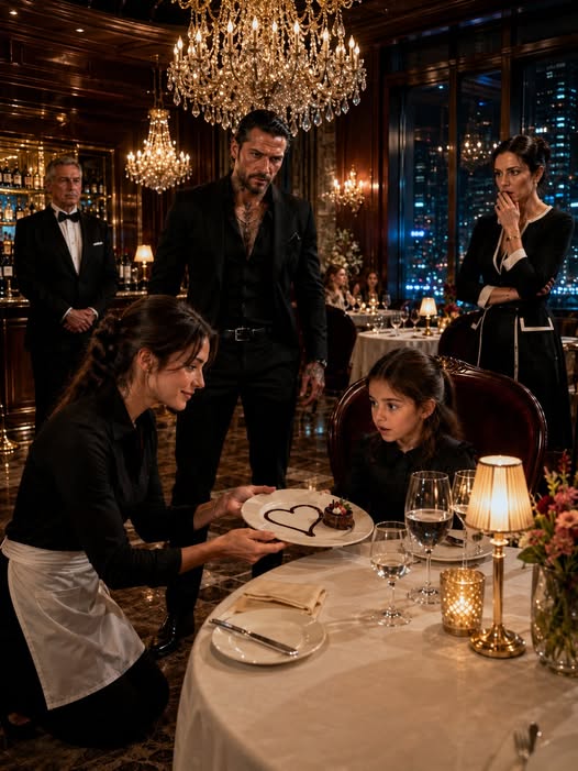 The Mafia Boss’s Silent Daughter Hadn’t Spoken in Three Years—Until a Broke Waitress Drew a Chocolate Heart and Made Her Whisper One Terrifying Word
