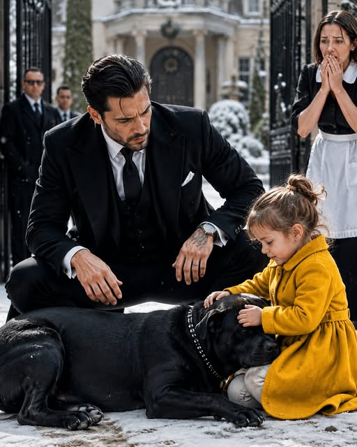 The mafia boss’s dog had just attacked a professional handler so badly that the man fled through the estate gates bleeding when my maid’s three-year-old daughter walked directly toward him, clutching a small laundry cloth in her hand. I was certain I was seconds away from witnessing something horrific, but instead, the animal that had obeyed only me for ten years ignored my order, rested his enormous head in the little girl’s lap, and exposed a secret someone inside my estate had been trying to keep from me.