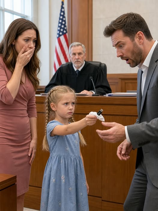 My Husband Looked the Judge in the Eye and Said, “She’s Unstable. Our Daughter Isn’t Safe With Her,” Then Asked for Full Custody of Our 10-Year-Old. I Could Barely Get a Word Out—Until Callie Slowly Raised Her Hand, Pulled a Black USB From Her Backpack, and Asked, “Your Honor, Can I Show You Something Mom Doesn’t Know?” The Moment My Husband Saw What She Was Holding, His Face Went Pale