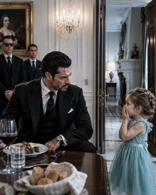 “Mister… may I eat with you?” the maid’s three-year-old daughter asked Julian Hale, the wealthy mafia boss whose name could silence an entire room. No one in his mansion dared sit beside him at dinner, but the little girl simply saw a lonely man eating by himself. What Julian did next stunned his guards, but what the child whispered after taking that empty chair made the feared crime boss slowly put down his fork.