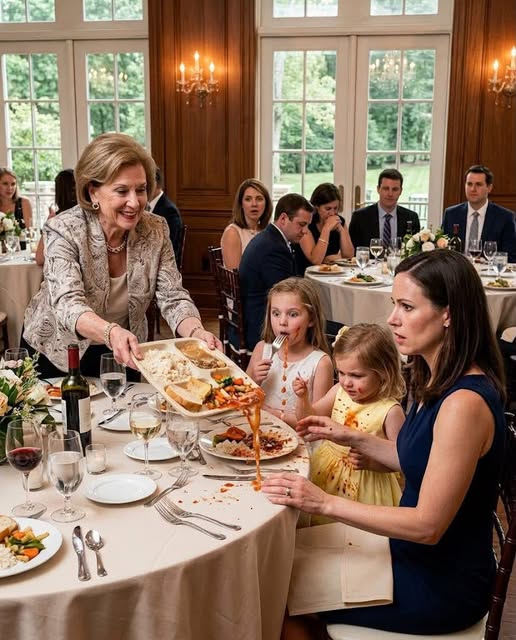 In front of nearly a hundred relatives, my mother-in-law slid the dinner plates away from my daughters and declared, “Seats at the head table are reserved for women who give this family sons.” My husband told me to quit causing a scene, so I calmly cleaned my little girl's face, gathered both of my daughters, and walked out without another word… while no one in that room had the slightest idea that a 5.4-million-peso promissory note carrying his signature was already waiting for the perfect moment to surface.