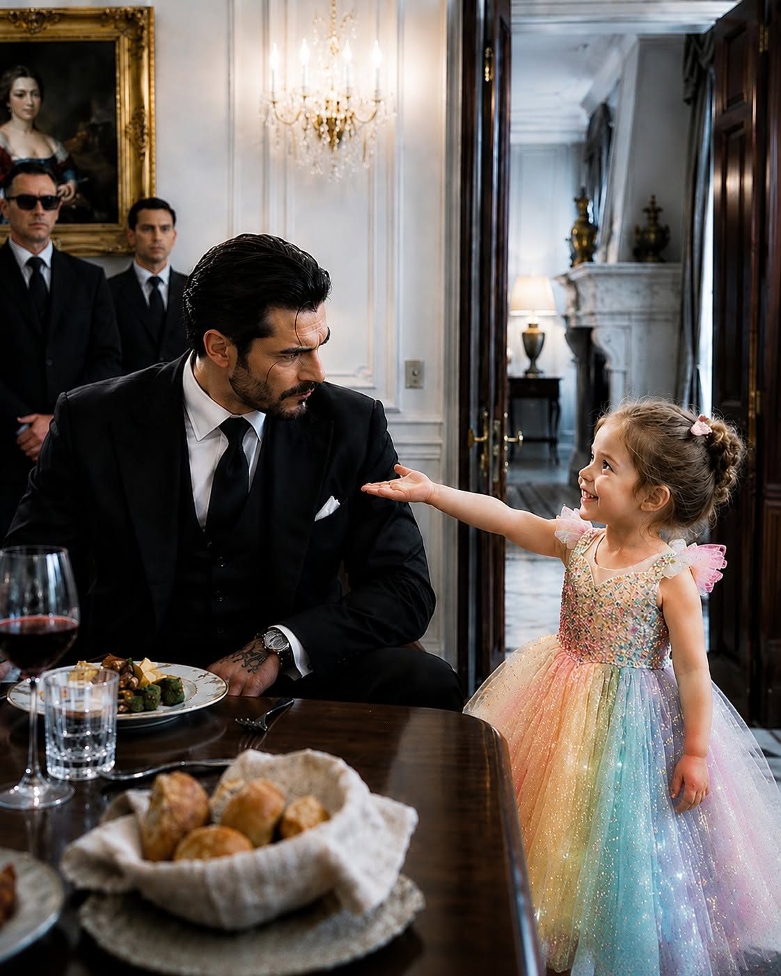 “Mister… May I Eat With You?” The Maid’s Three-Year-Old Asked the Mafia Boss—Then Her Whisper Exposed Why Her Mother Came