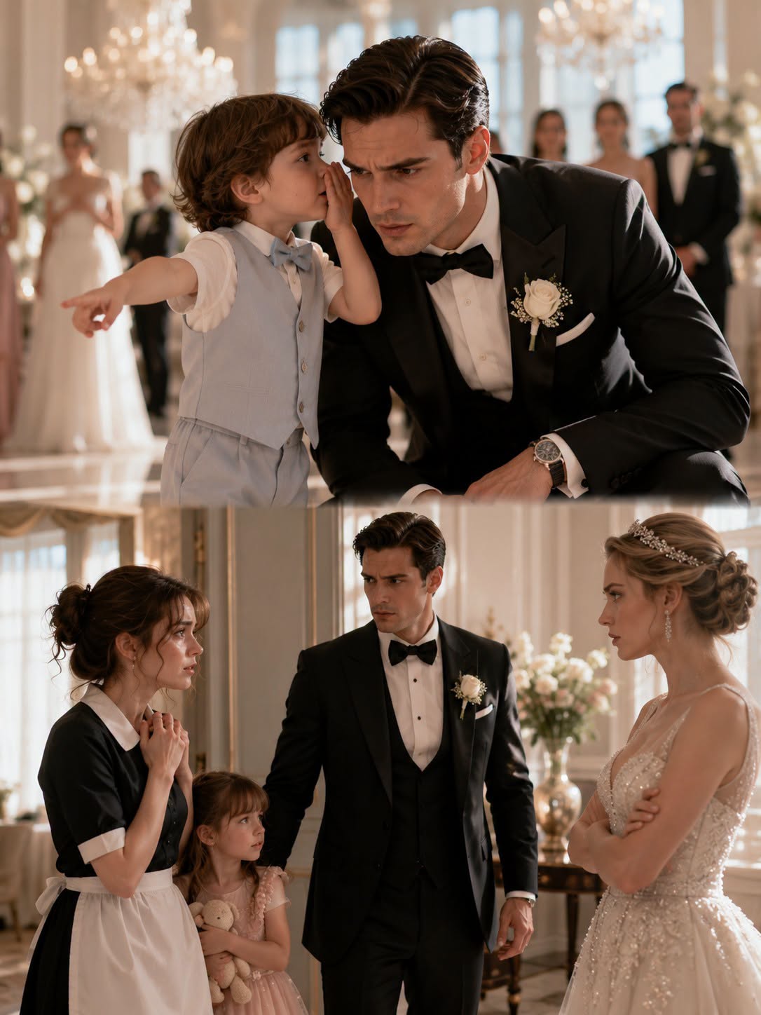 Minutes before walking down the aisle, a billionaire groom was certain he was about to marry the sweetest philanthropist in the city. But when his housekeeper’s three-year-old daughter tugged his tuxedo sleeve and whispered that the bride secretly beat her mother whenever he left the room, a security tablet revealed a dark house of horrors—and ignited an explosive reckoning.