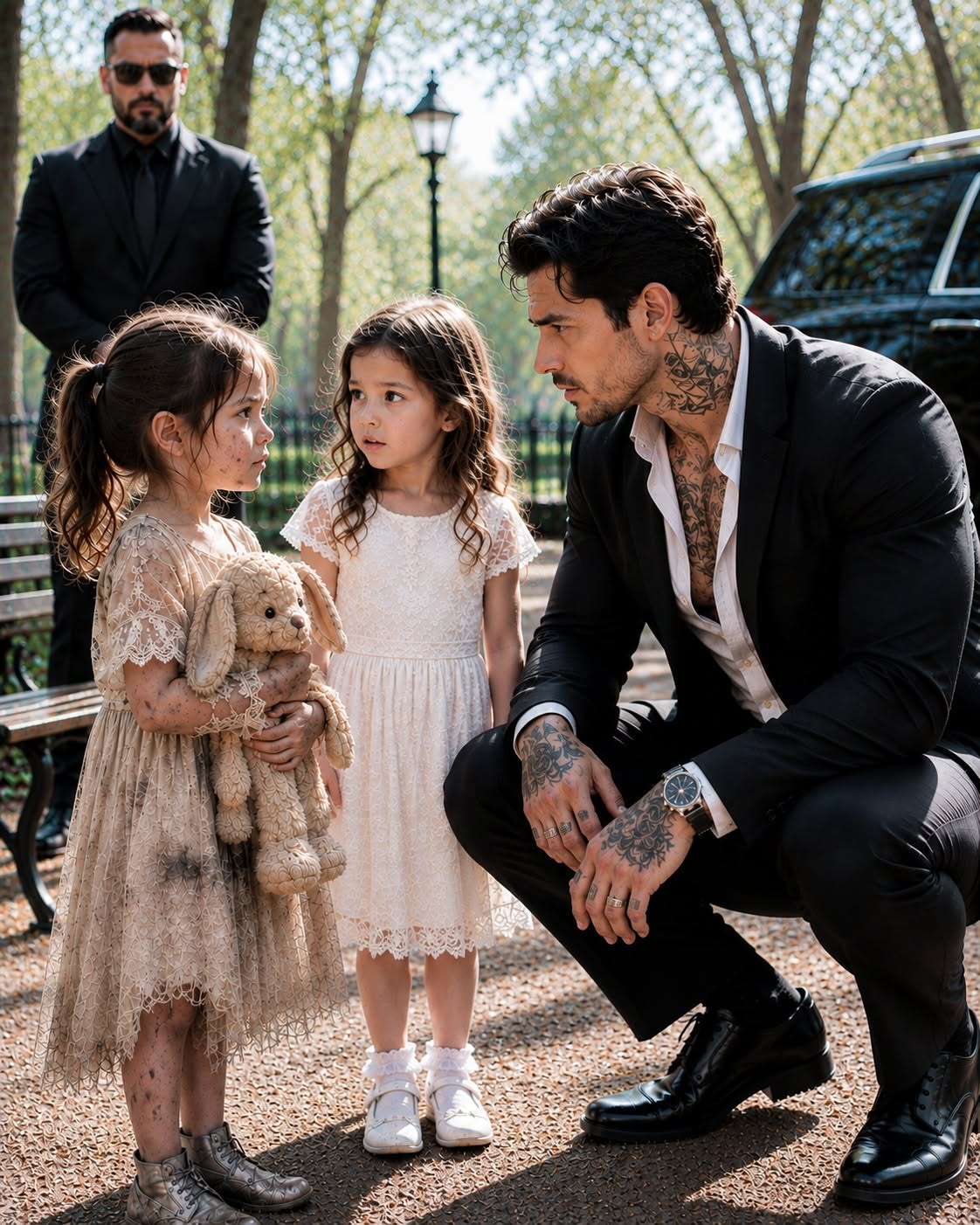 A frail, starving little girl with the exact same face as a feared mafia boss’s daughter was abandoned in a Chicago park, and the woman who left her there thought the truth would stay buried forever. But when the mafia boss’s daughter called the child her sister, one look into those familiar green eyes exposed a secret his late wife had taken to her grave.