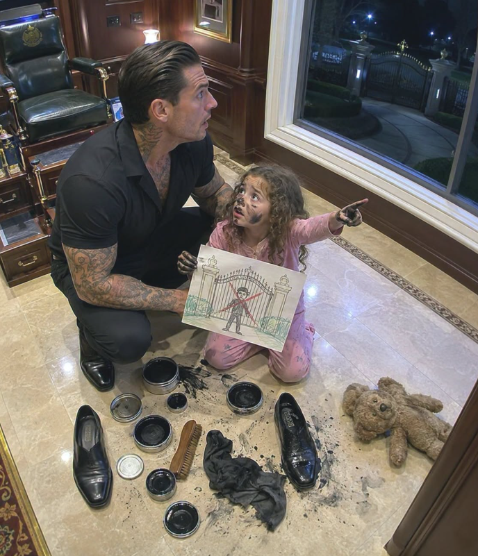 The little girl accidentally ruined a feared mafia boss’s expensive shoes—and everyone expected him to explode. But seconds later, she pulled out a crayon drawing that exposed the armed traitor waiting outside his own gate... and everything changed.