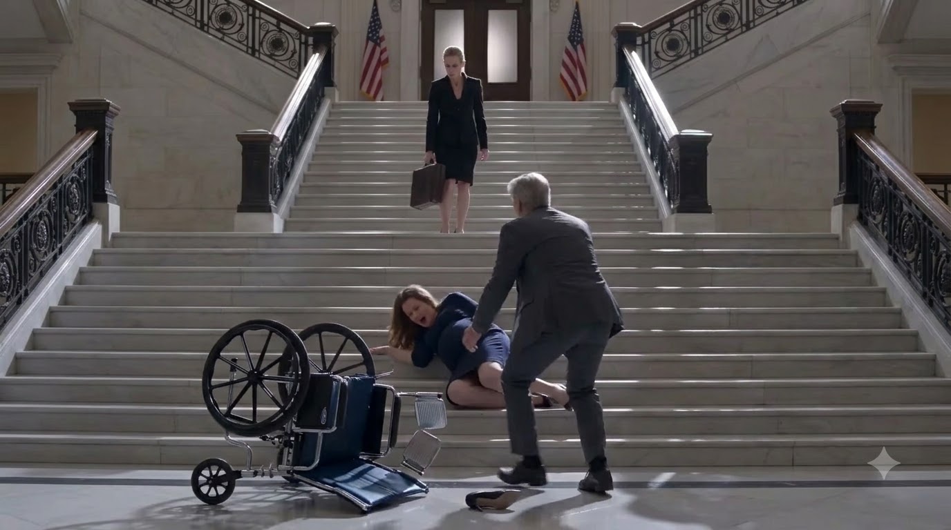 SHE THOUGHT PUSHING HER PREGNANT DAUGHTER-IN-LAW DOWN THE STAIRS WOULD LOOK LIKE AN ACCIDENT—UNTIL ONE MAN SAW EVERYTHING