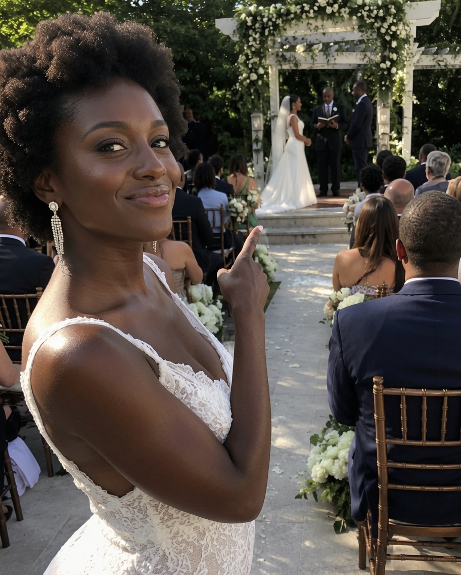 My stepsister arrived at my wedding in a white gown, smiling like she was the bride — before the ceremony was over, my husband had taught her a lesson nobody saw coming.