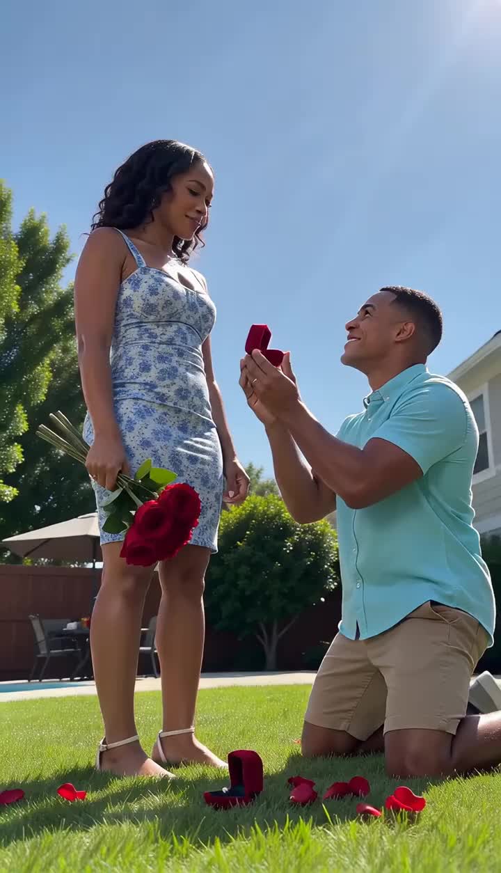 😳 He proposed to me in front of his entire family.