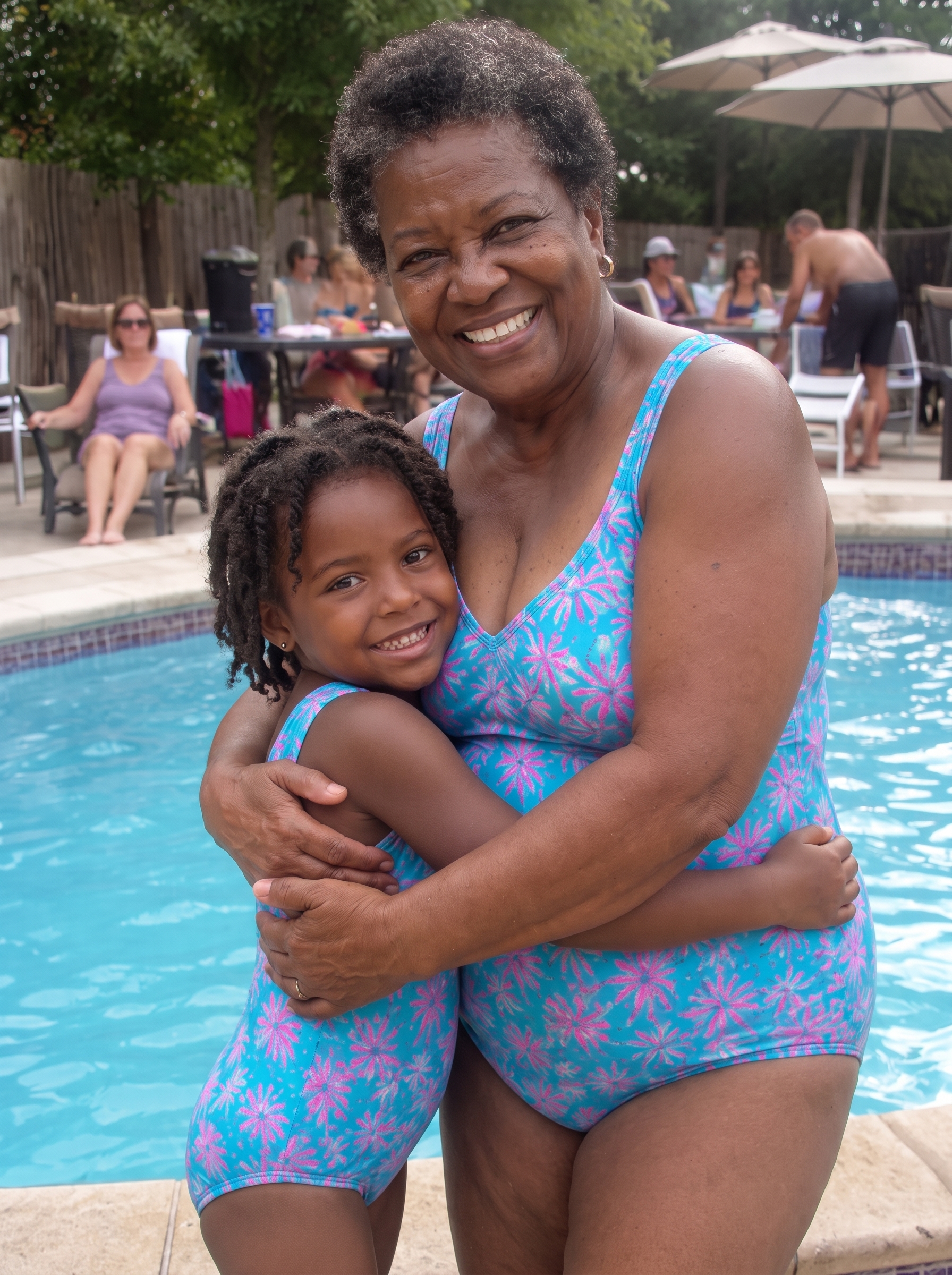 A rude woman mocked me by the pool, saying I "should be ASHAMED to wear a swimsuit at my age" — what my 6-year-old granddaughter did next left her trembling.