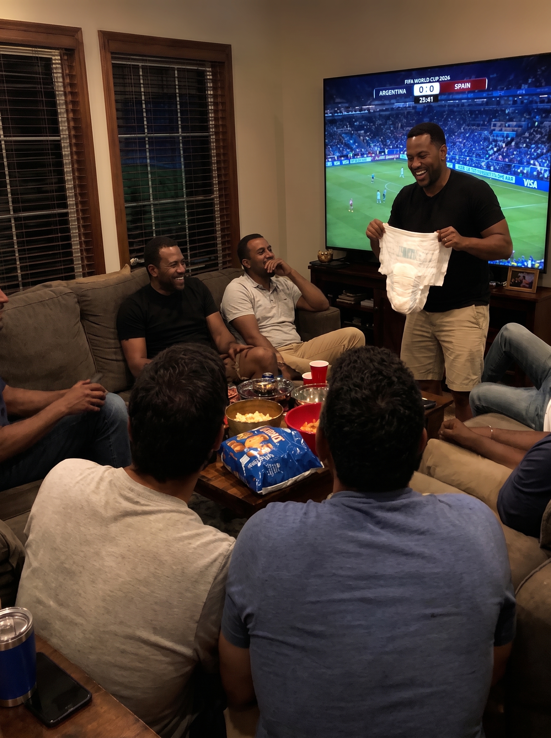 My husband mocked me in front of his buddies for wearing adult diapers after giving birth — until one of his friends stood up and did something NO ONE at the table EXPECTED.