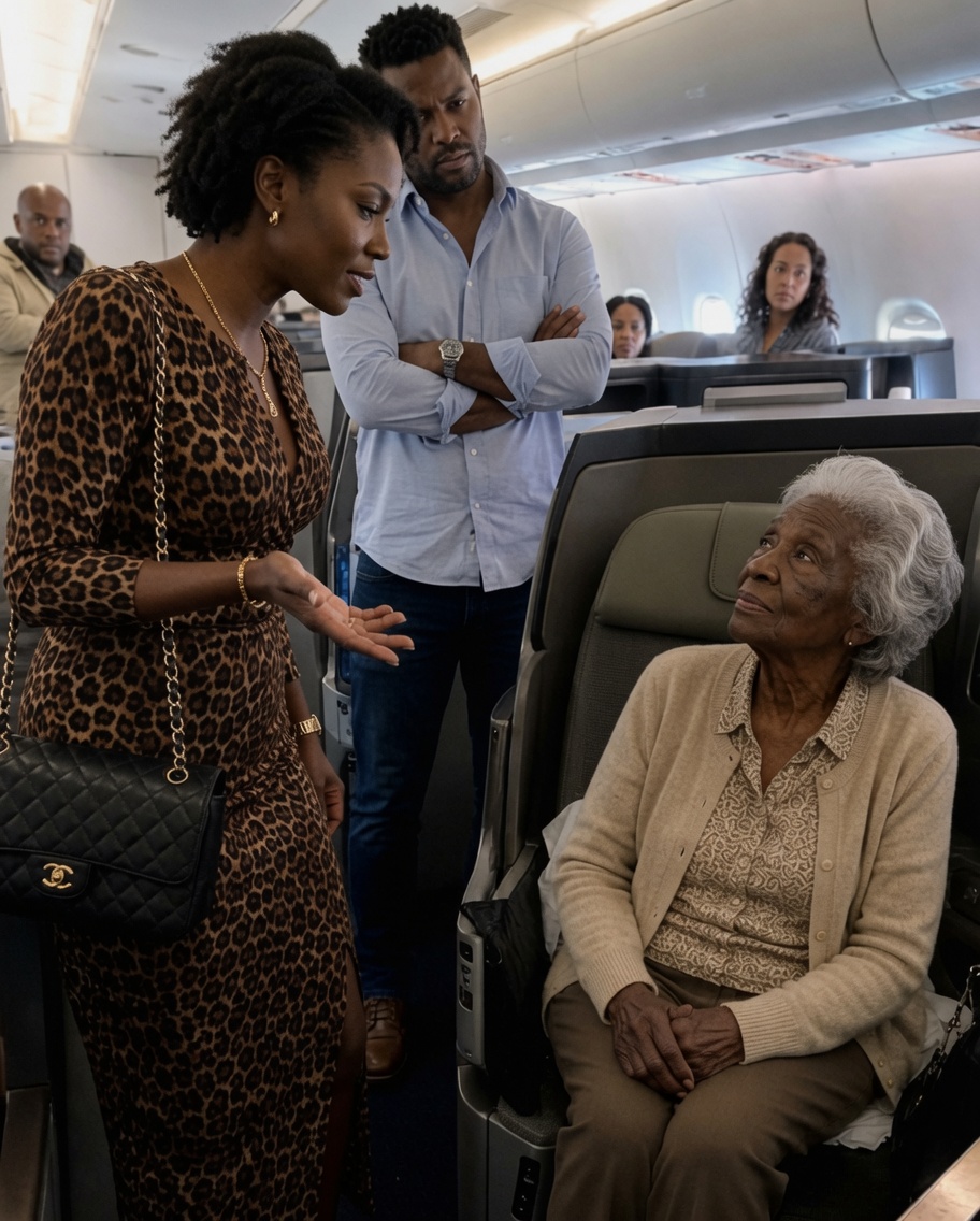 An entitled woman demanded my first-class seat for her boyfriend and sneered, "People like you don't belong up here" — five minutes later, karma gave her exactly what she deserved.