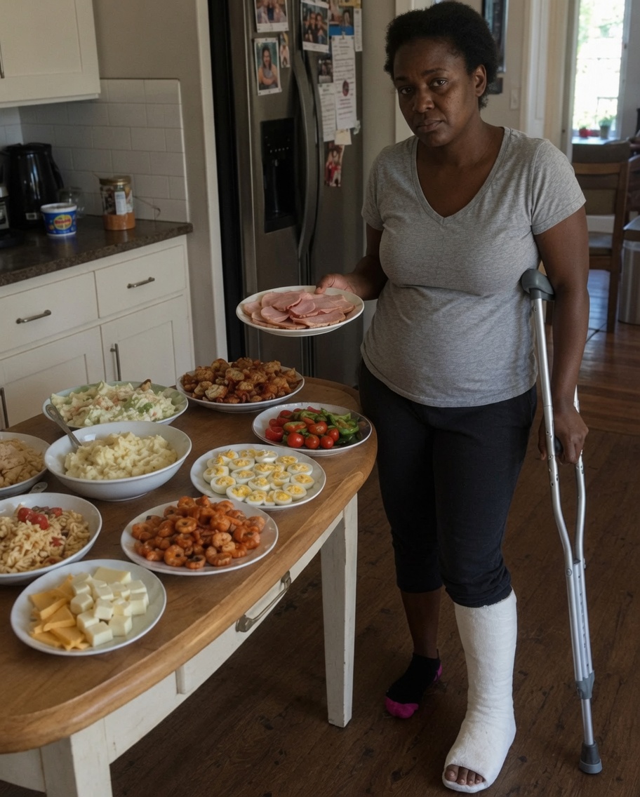 My husband forced me to cook for 30 guests at his birthday party while I had a BROKEN LEG — then his mother made him regret it.