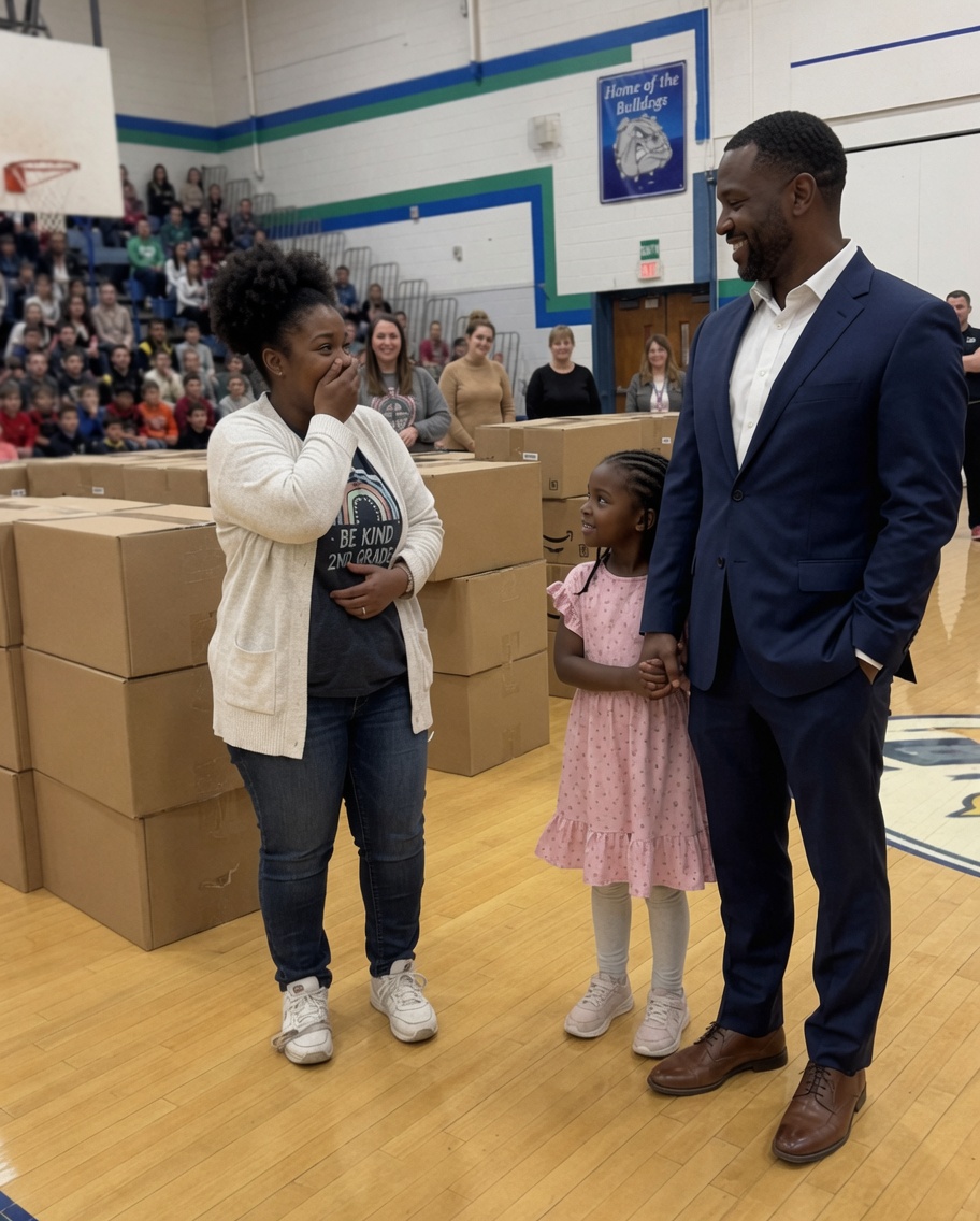 I spent my own paycheck buying school supplies for my students — three days later, I stepped into the school gym and found twenty boxes with my name on them.