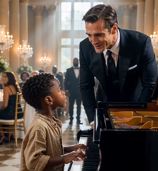 A homeless little boy touched a grand piano in a billionaire's mansion...