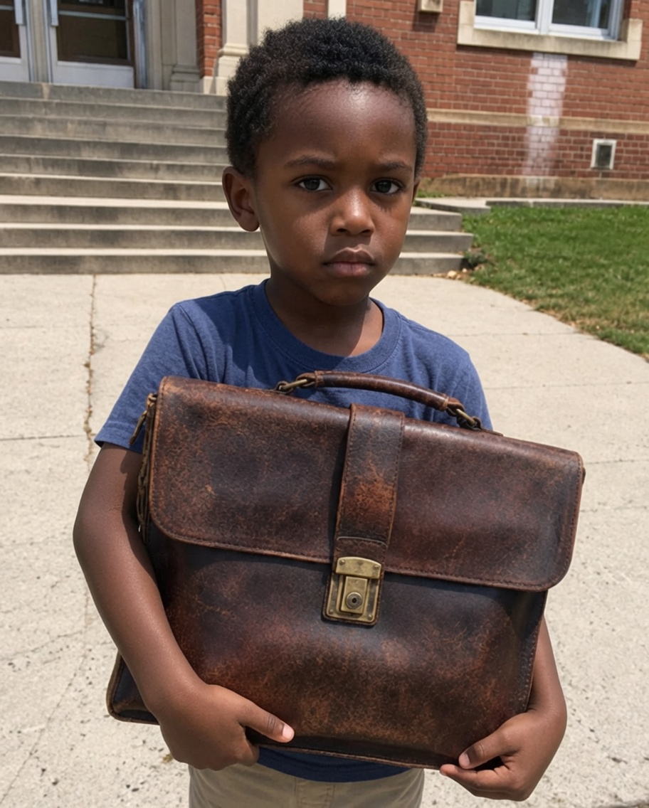 My first love contacted me after 55 years and asked me to meet her at our old school — when I arrived, a little boy with an old briefcase was waiting for me.