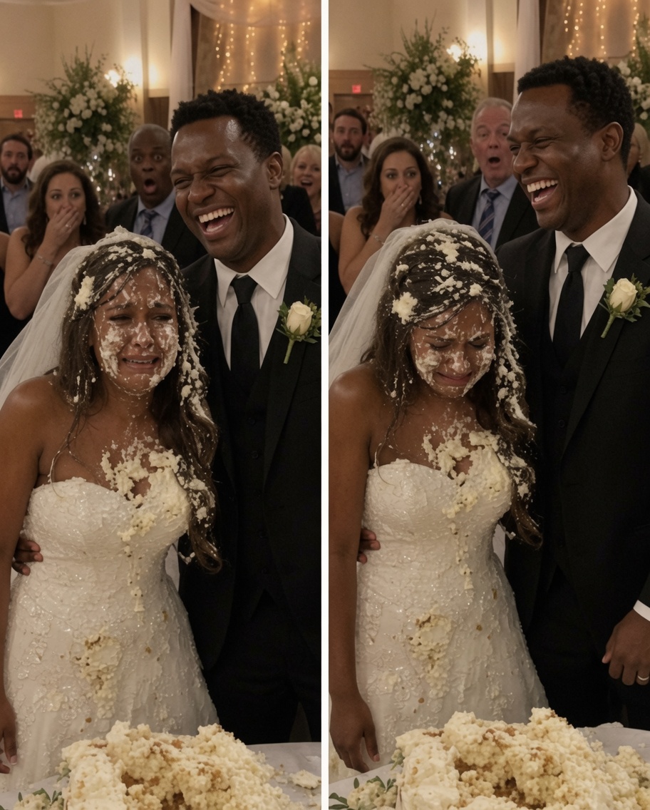 MY GROOM SMASHED MY FACE INTO THE CAKE DURING THE CAKE CUTTING AS A "JOKE" — I WAS ON THE VERGE OF TEARS WHEN MY BROTHER SHOCKED EVERYONE.
