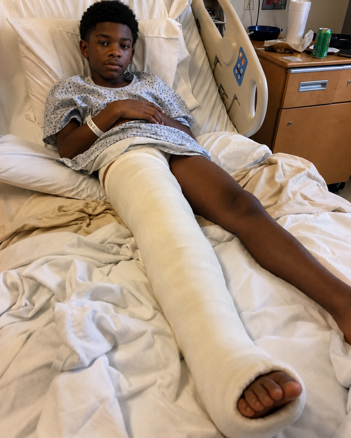 I went to the hospital to look after my son after he broke his leg — then the nurse quietly slipped a piece of paper into my hand.