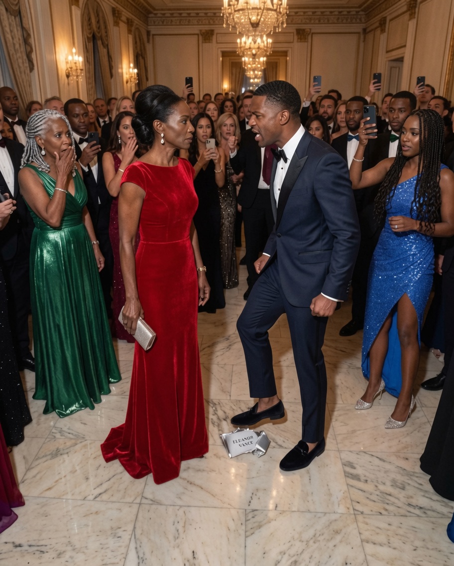 The CEO's son stepped over, said my VIP seat belonged to his girlfriend, grabbed my silver name card, tossed it on the floor, and stomped on it while cameras flashed.