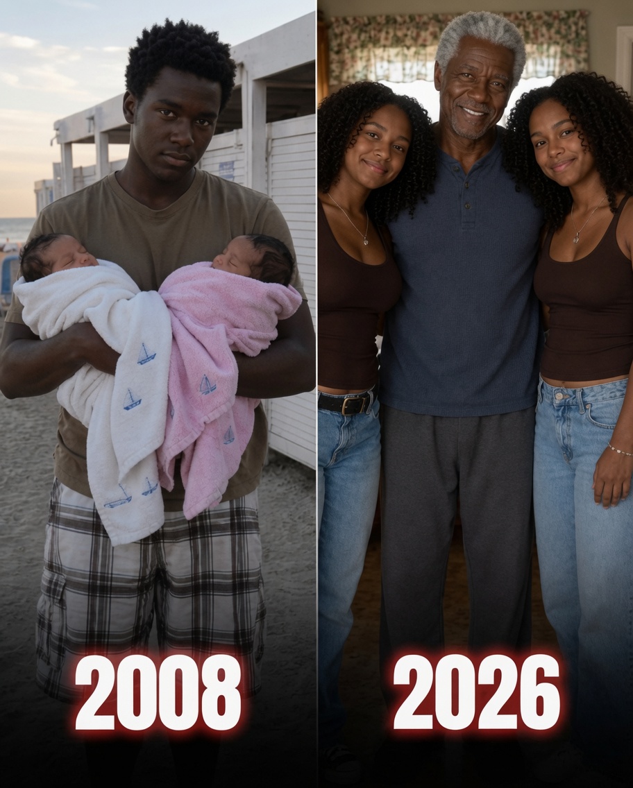 I adopted twin baby girls I found wrapped in towels in a beach changing cubicle — on their 18th birthday, they handed me the same towels and whispered, "Dad...