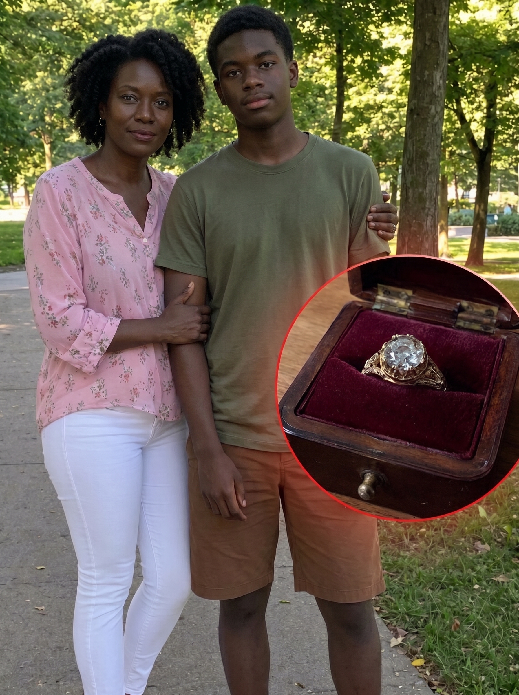 My teenage son st*le the diamond ring my late mother had left me and sold it behind my back — when I discovered where the money had gone, I broke down in tears.