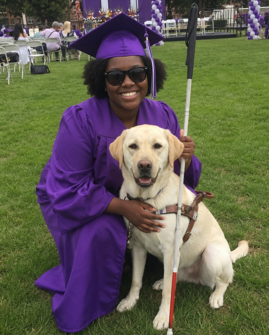 My blind daughter's guide dog broke free at her graduation and started barking at a man — my life turned upside down when I saw WHO was standing in front of me.