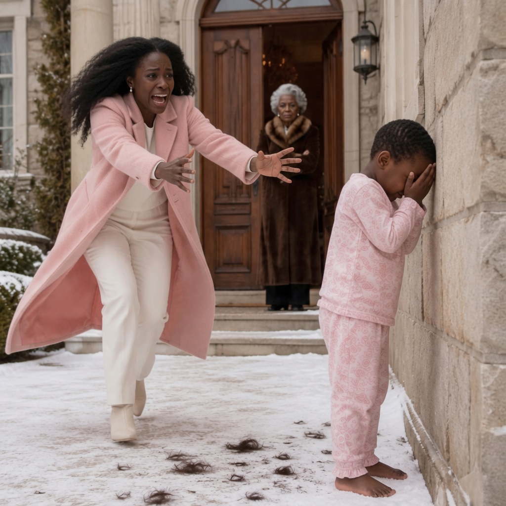 When I came home from a week-long business trip, I found my three-year-old daughter completely bald, shivering on the balcony in the freezing cold.
