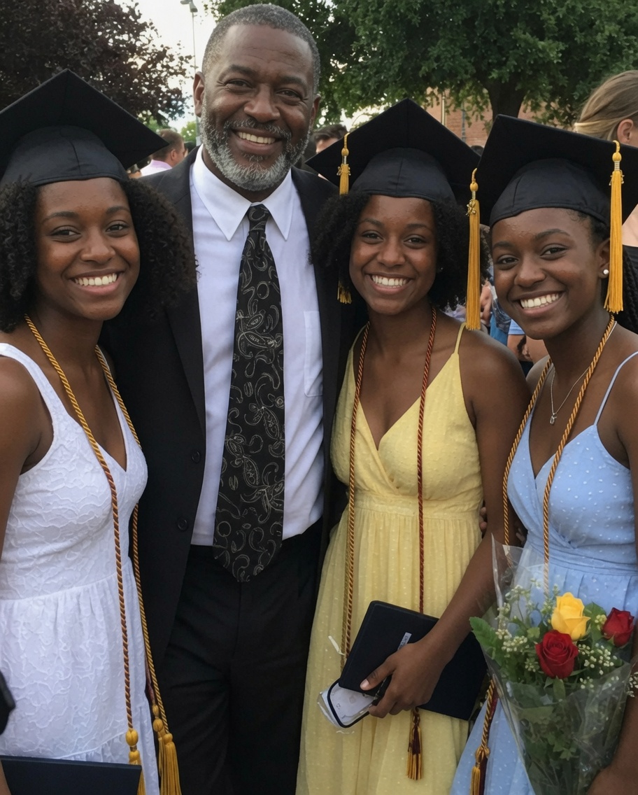 I gave up 22 years of my life raising my triplet nieces — what they did at their college graduation made me drop to my knees.