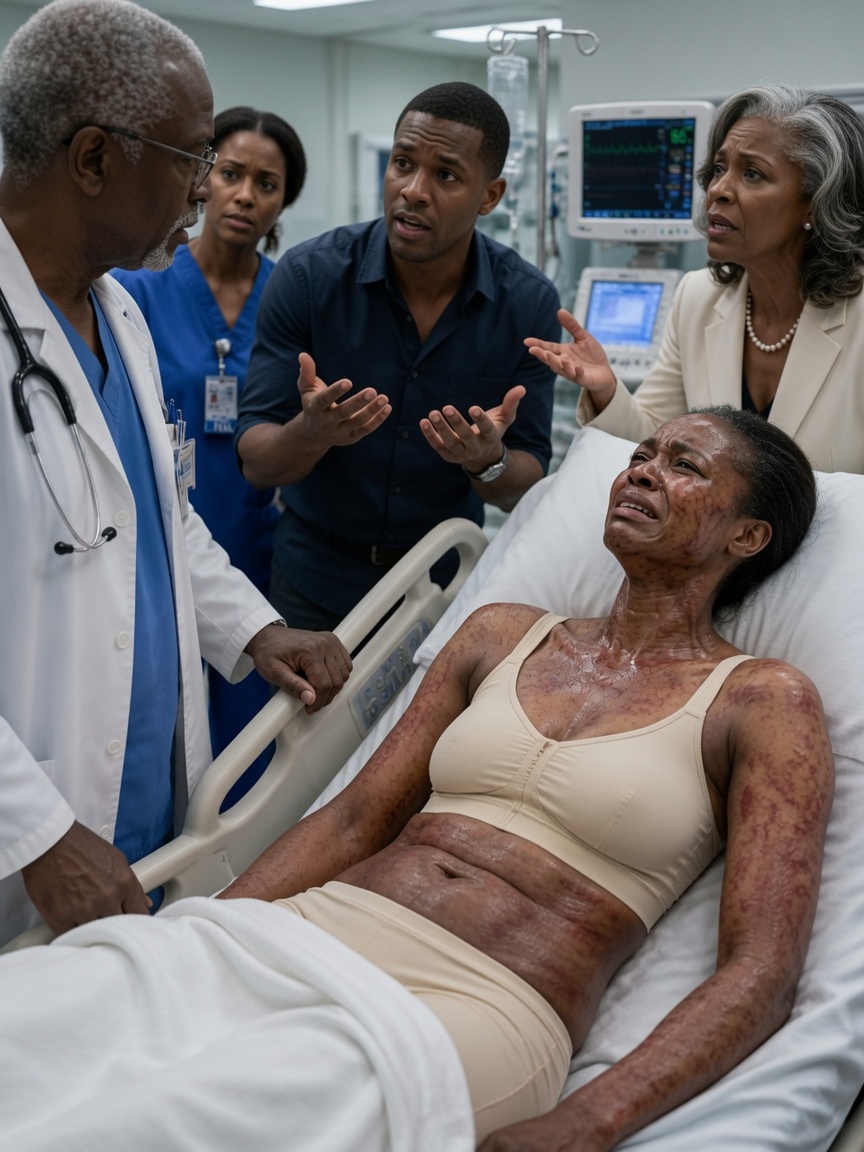 The oil struck my shoulder like molten metal.