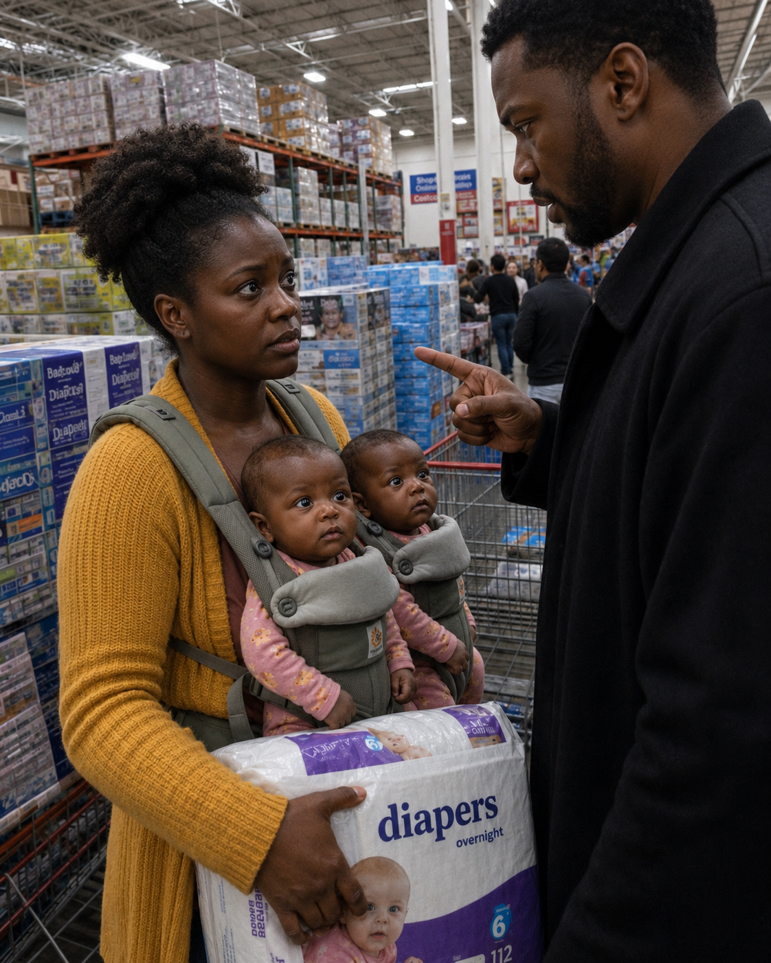 My husband FORBADE me from buying diapers at the store for our newborn twins because he had only wanted "ONE CHILD"