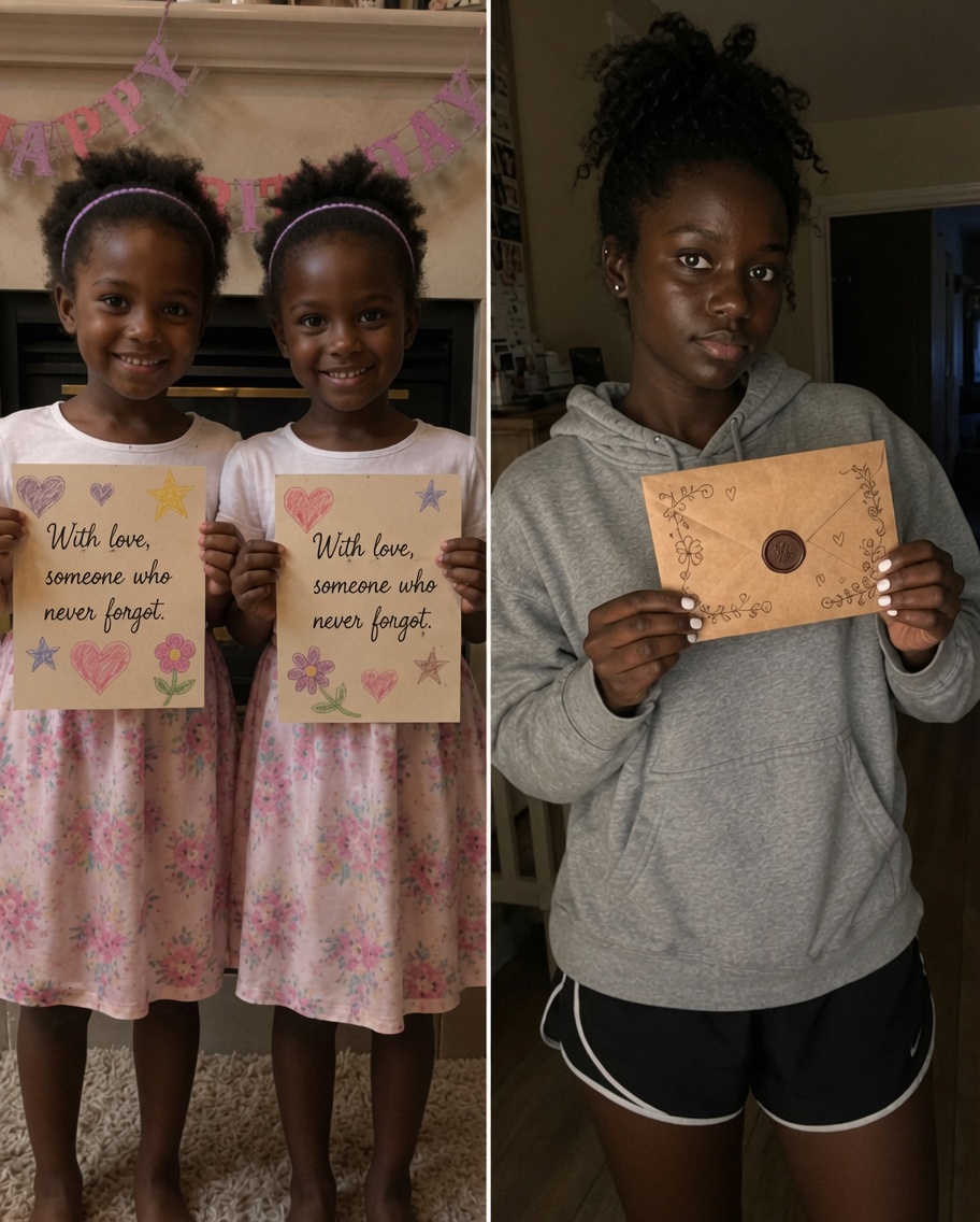 My twin daughters received matching birthday cards every year — then one card arrived with only one name.