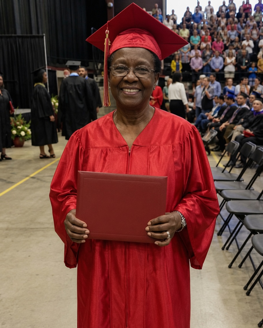 My family didn't come to my college graduation because they were ashamed of my age — but when I stepped out of the auditorium, THE LAST PERSON I ever expected to see was standing there.
