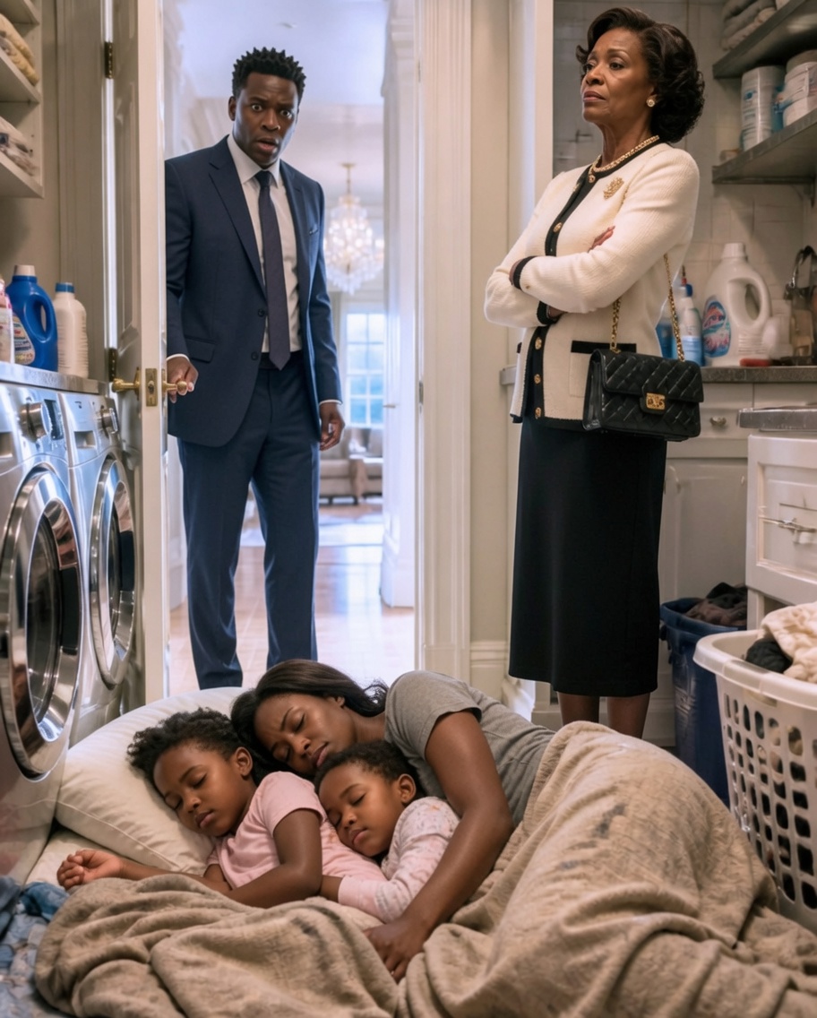 My mother-in-law forced me to sleep with my 3 daughters next to the laundry and shouted: "Without a son, you're worth nothing."