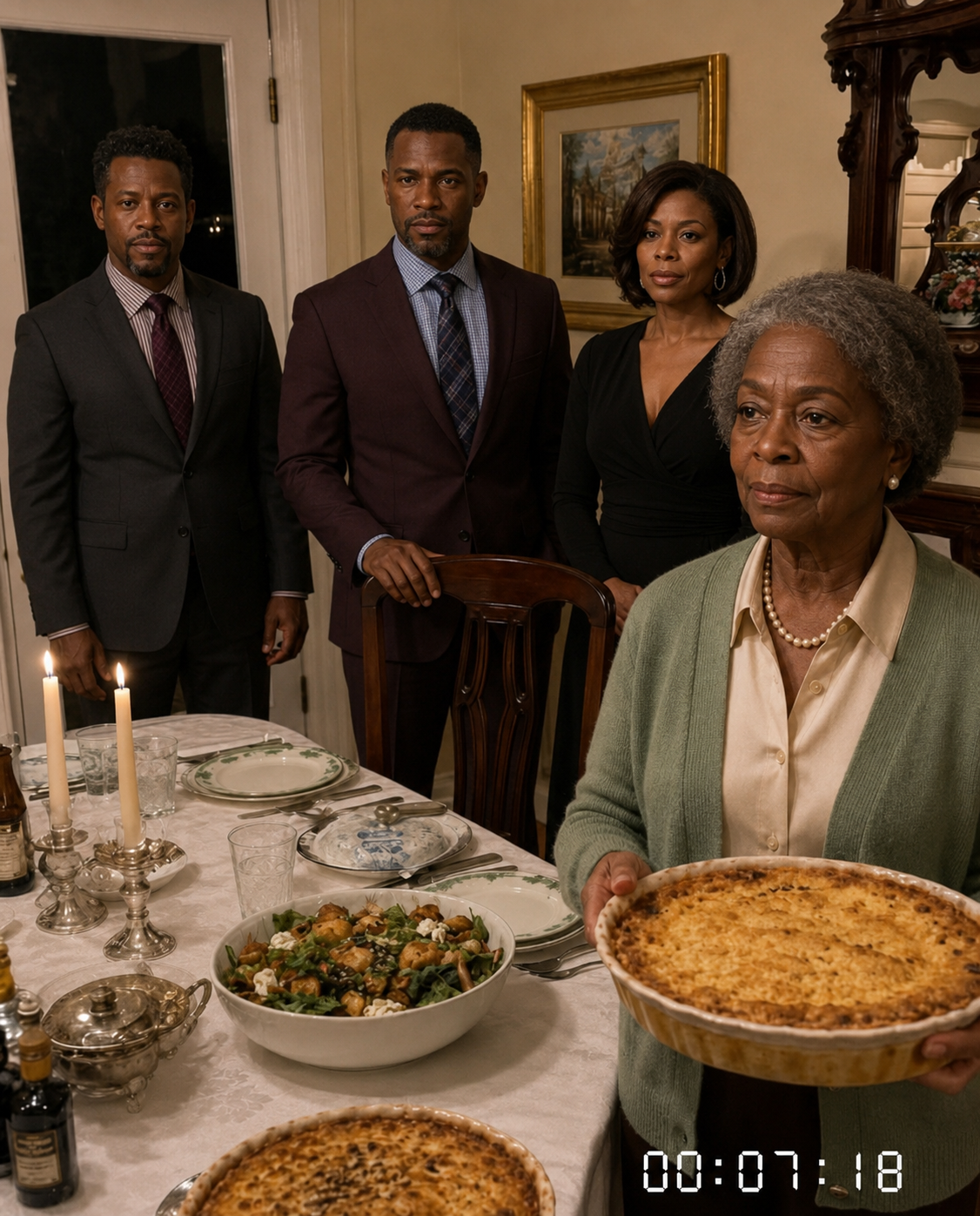 At the dinner my son had invited me to, I paused the moment I stepped into the dining room.