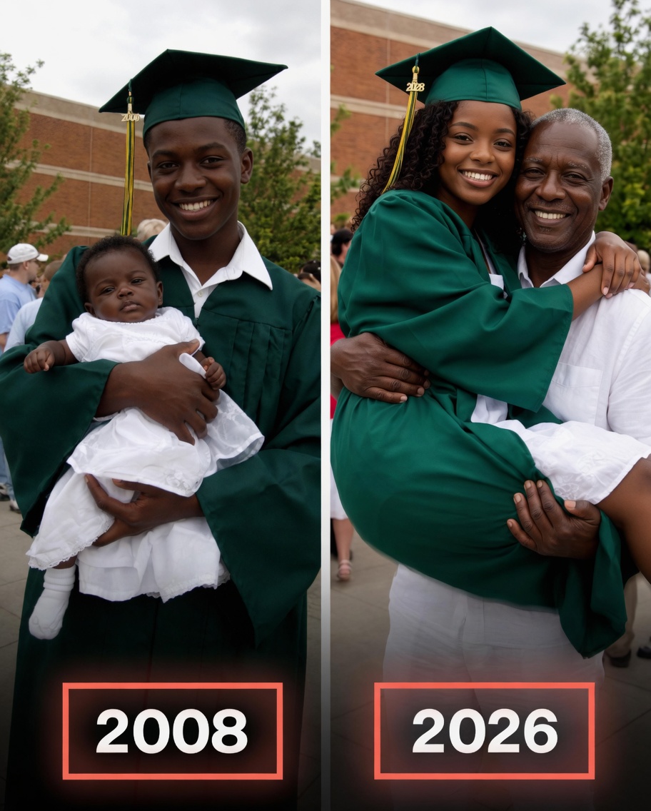 My dad raised me alone after my mom abandoned me at 3 months old in his bike basket — 18 years later, she showed up and interrupted my graduation with a shocking claim.