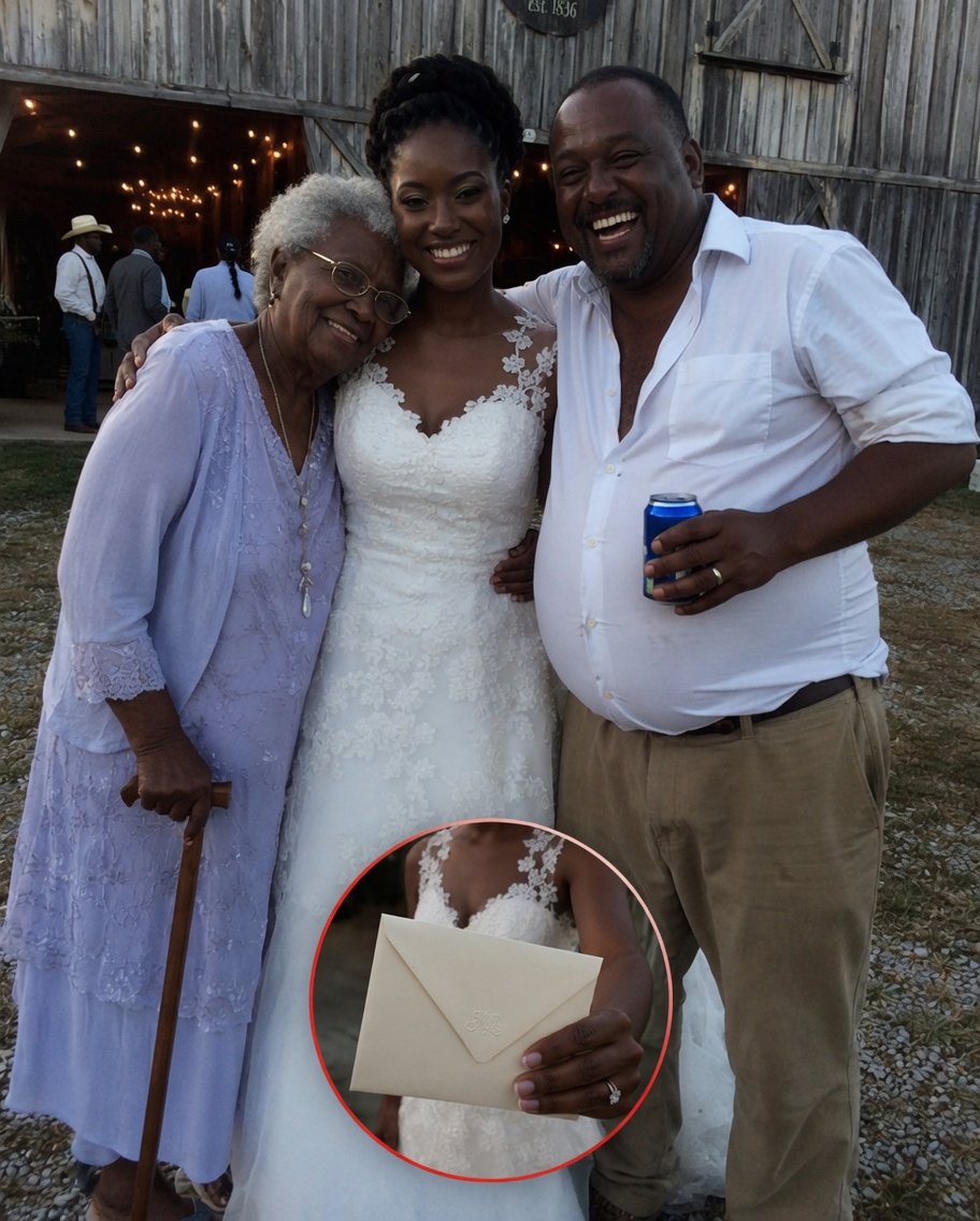 My uncle called me "selfish" in front of 80 wedding guests and demanded the envelope my grandmother had just given me — until she stepped forward with one sentence that made him regret it.