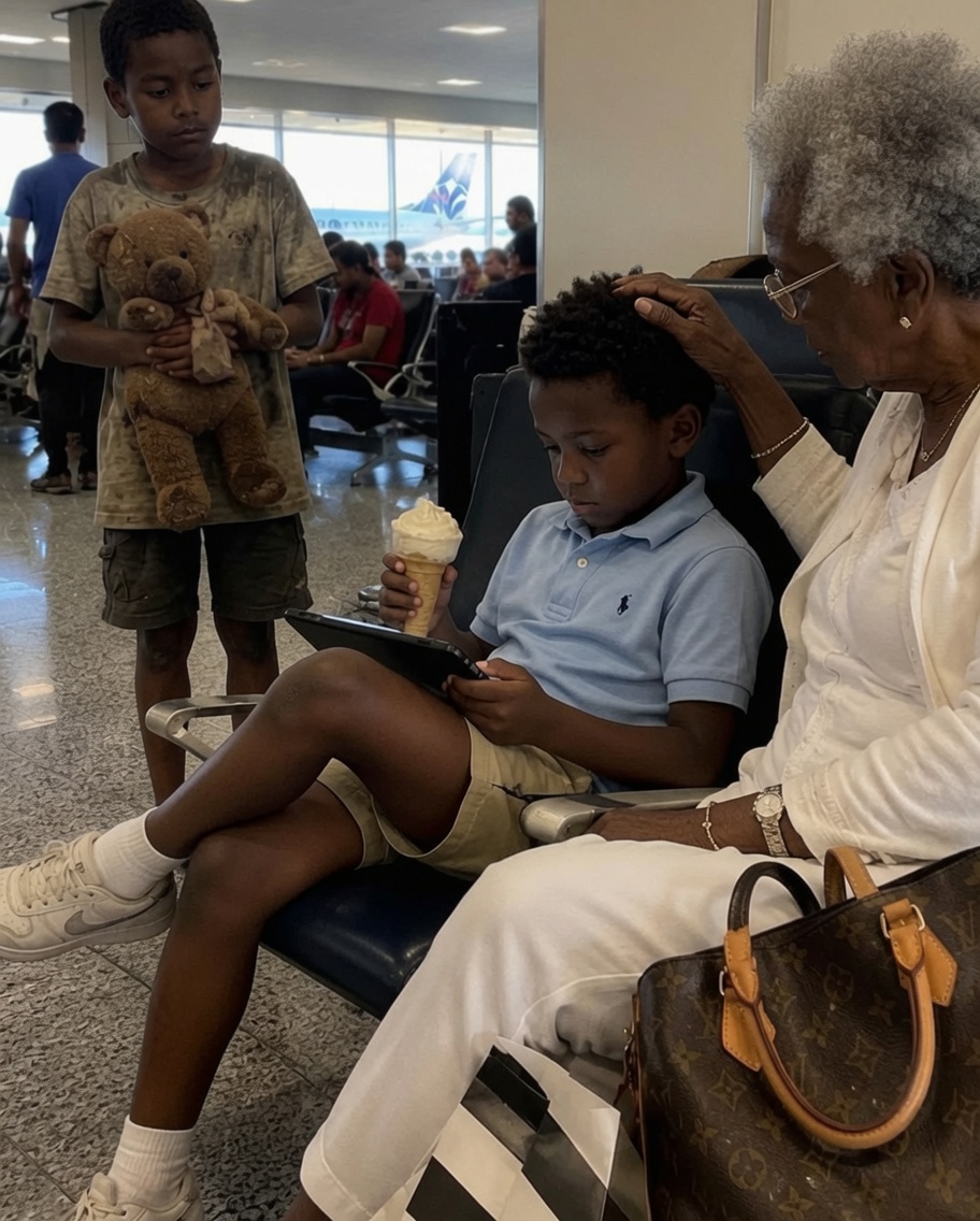 As I watched from behind my son's back, my heart shattered into a million pieces at the sight of a little boy, no older than eight