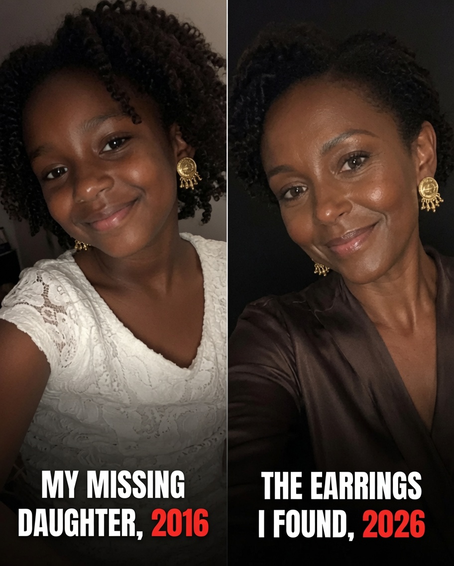 I found my missing daughter's earrings at a flea market — the next morning, an officer came to my door and said one sentence that nearly knocked me off my feet.