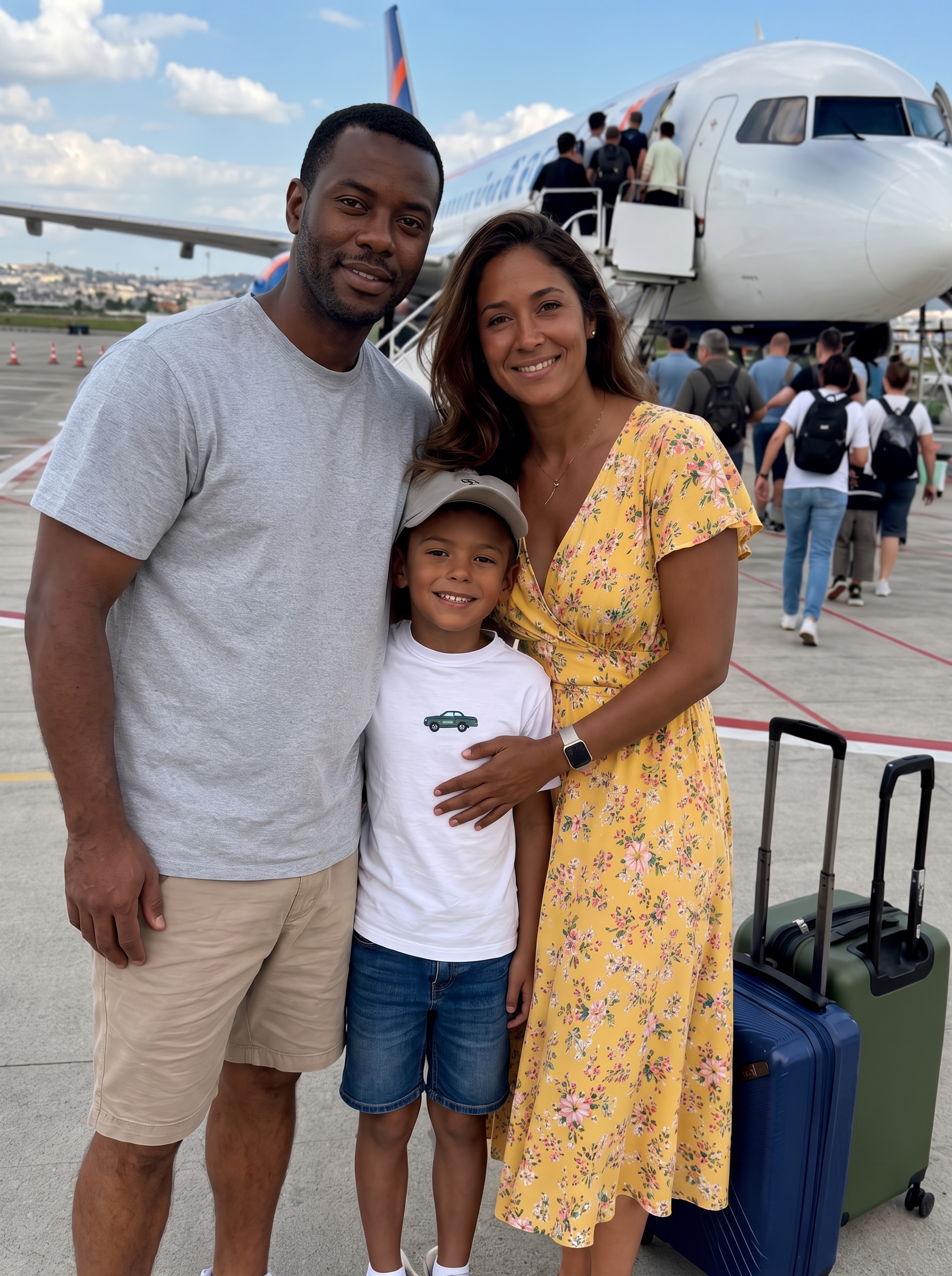 Our family was flying on a Make-A-Wish trip for my terminally ill son