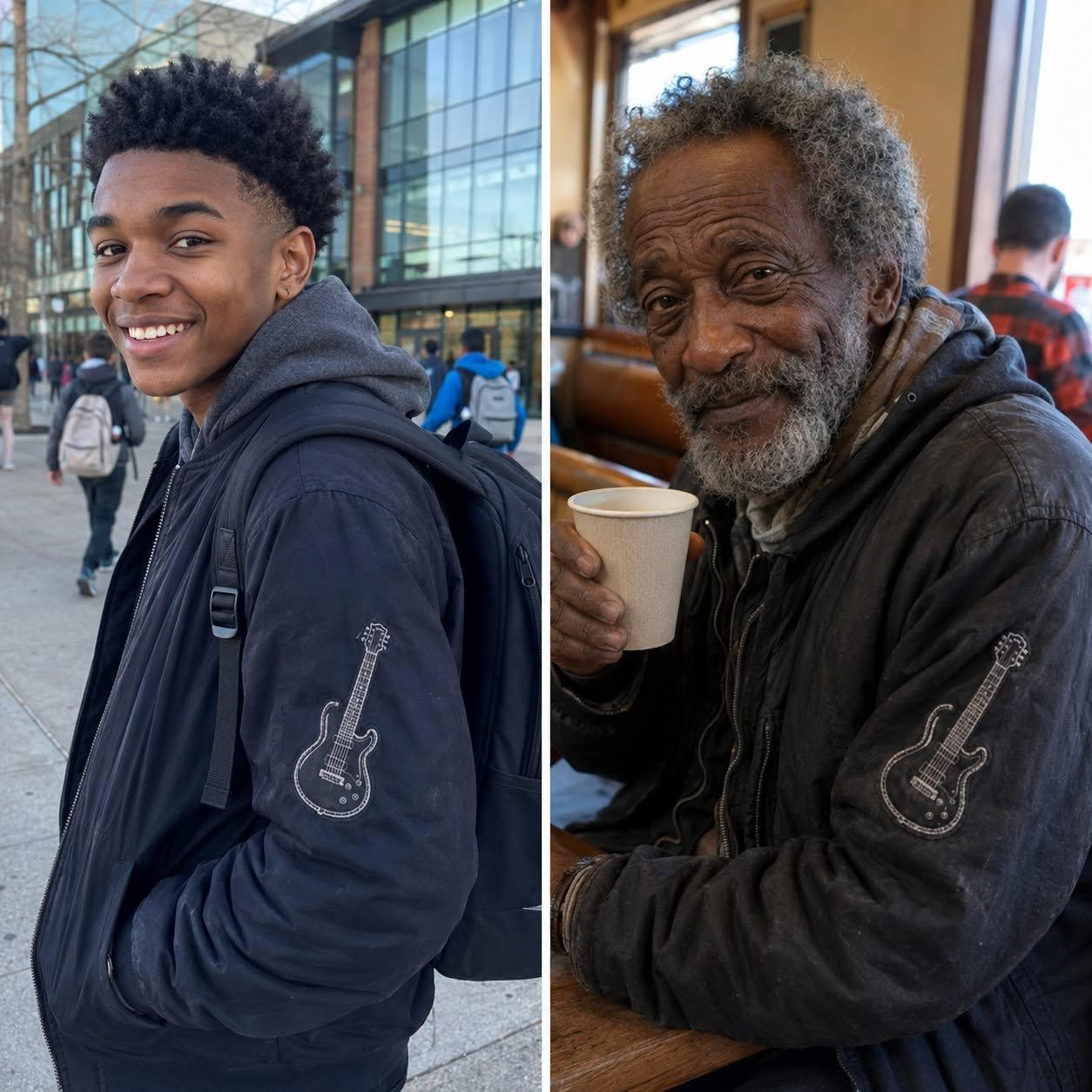 I saw a homeless man wearing my son's jacket, the one that had gone missing — and I decided to follow him.