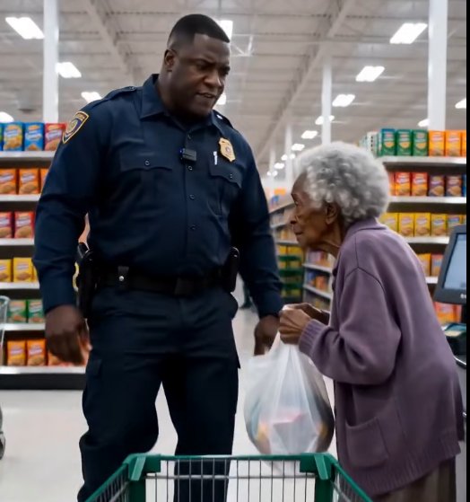 It was a hectic afternoon at the supermarket when an elderly woman found herself in an upsetting situation at the self-checkout lane.