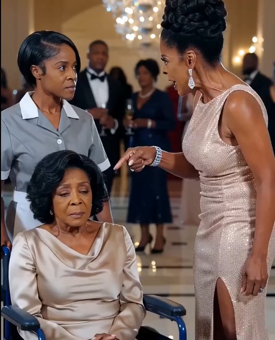 A waitress risked everything to protect a stranger at a luxury gala...