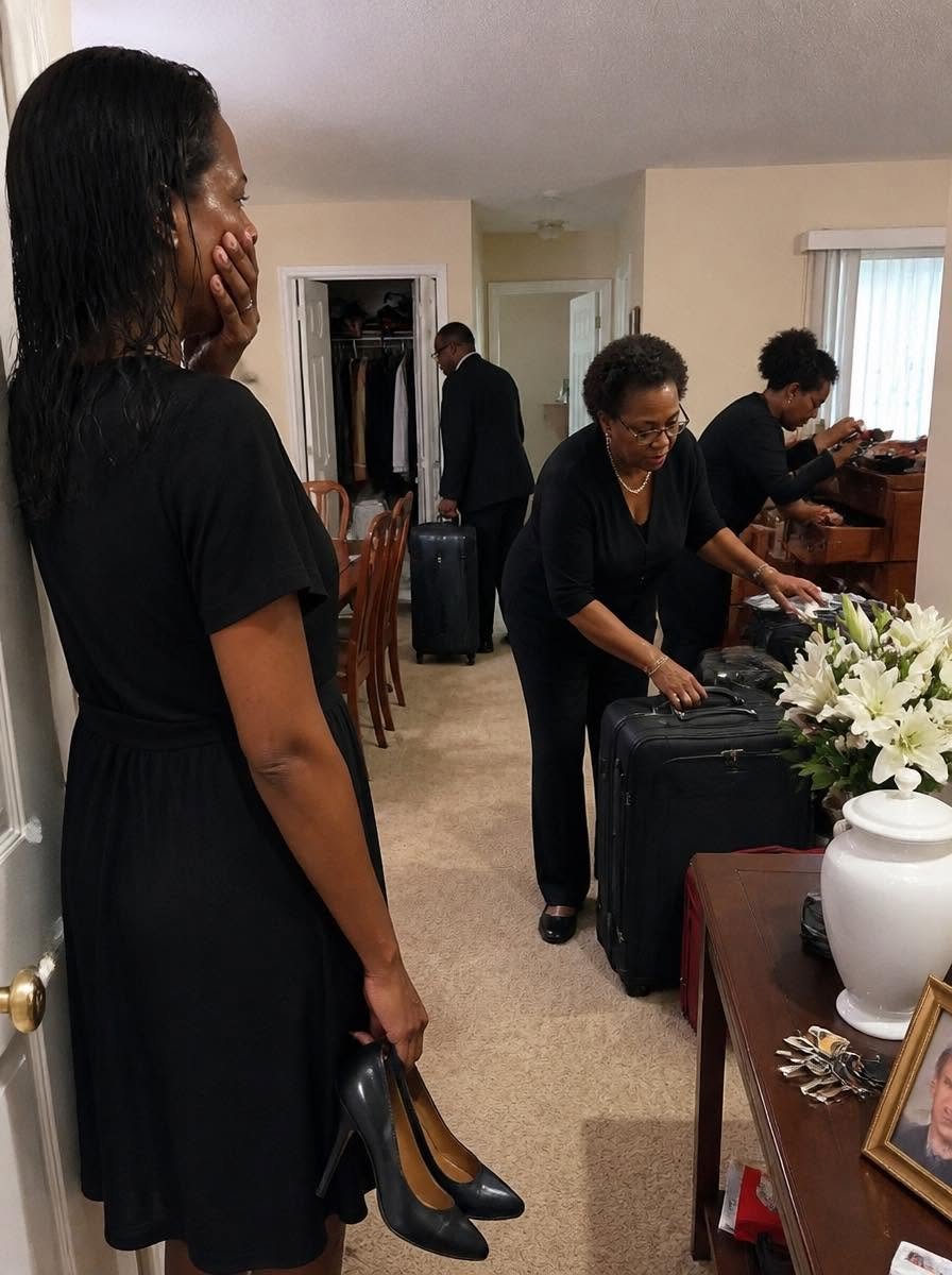 After my husband's funeral, I returned home with my dark outfit still clinging to my skin.