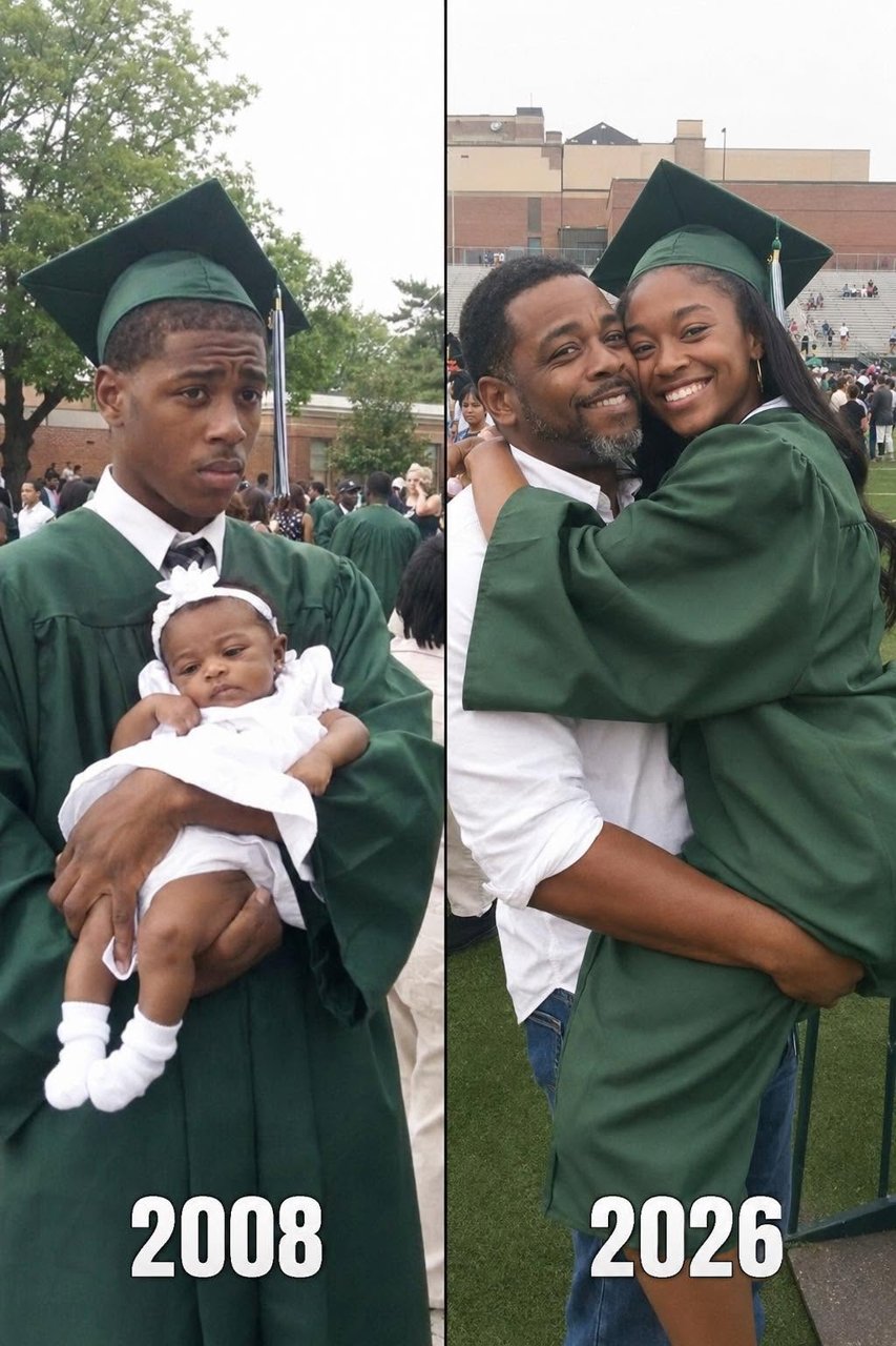 My dad raised me alone after my mom abandoned me at 3 months old in his bike basket — 18 years later, she showed up and interrupted my graduation with a shocking claim.