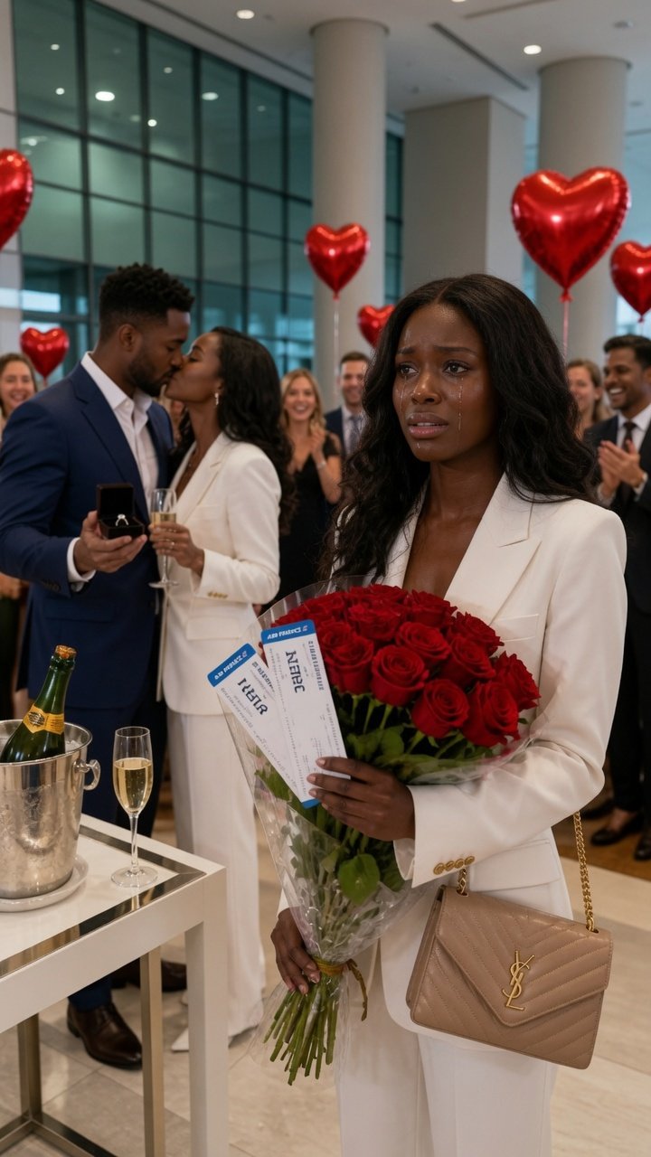 I Stepped Into My Husband's Office Carrying Roses and Two First-Class Tickets to Paris for Valentine's Day...