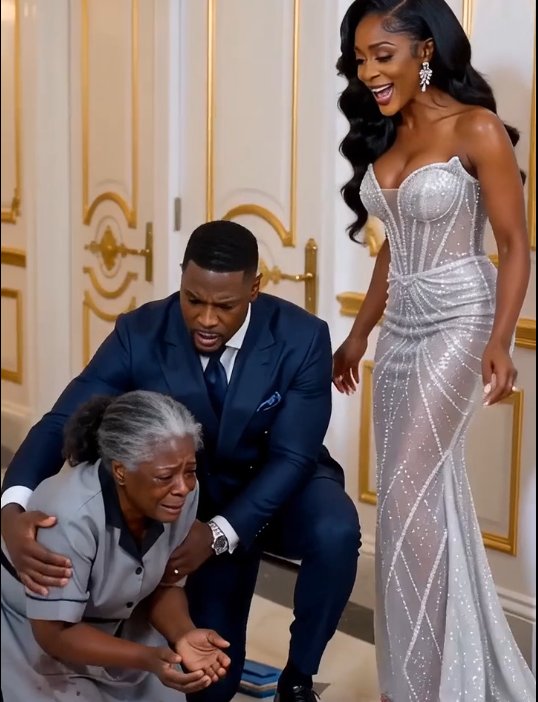A wealthy woman humiliated an elderly janitor inside a luxury mansion...
