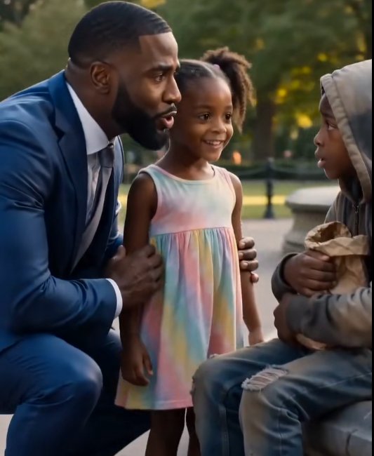 "Daddy, he looks like me!"