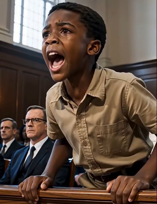 The courtroom fell into complete silence when a little boy disrupted the trial...