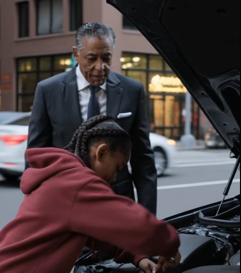 The billionaire paced anxiously beside his luxury car.