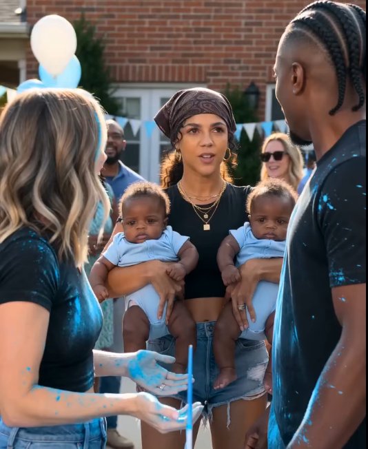 The afternoon sun glowed brightly over the backyard as Marcus and Maya stood hand-in-hand, surrounded by a group of their closest family and friends.